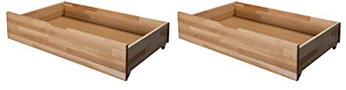 fornera f22 Massivholz Bettkasten Set (2 Stück) (Bio geölt)