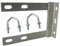 Auline 9 x 6 Galvanized Wall TV Aerial Mast Pole Mounting Bracket with 2 x V Bolts