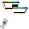 BRILONER Leuchten - Deckenlampe RGB, Backlight Deckenleuchte LED, Dimmbar, Farbtemperatur einstellbar, LED Frame RGB, Fernbedienung, Schwarz