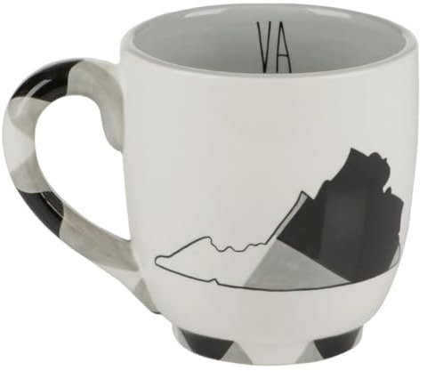 Glory Haus Everyday Home Sweet Home State - Tazze jumbo da caffè o zuppa, in ceramica dipinta a mano, 473 ml, motivo: Virginia - Home Sweet Home)