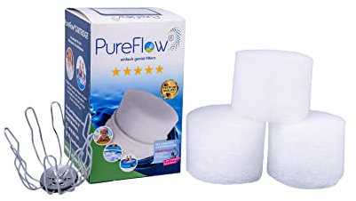 PureFlow RAINFILTER (3 Stck.) inkl. Metallfangkorb für Fallrohre bis zu Ø8cm, garantiert sauberes Wasser in Zisternen und Allen Auffangbehältern von Regen