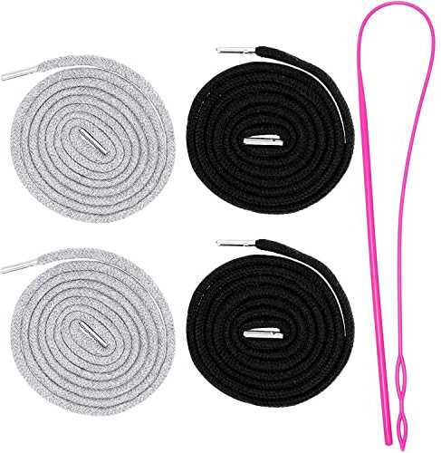 DARENYI 4 pezzi Coulisse Sostitutivo per Pantaloncini Cordoncini di Ricambio con Coulisse Cotone con Cordoncino per Giacche, Giacconi, Pantaloni, Bauli da Bagno, Scarpe