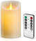 Lerelin Battery Candles, LED Candles Battery Operated with Timer, Pillar Flickering Flameless Candles with Remote Control for Household, Halloween, Christmas Gifts (7.5 x 12.5cm), Φ7.5cm X H12.5cm