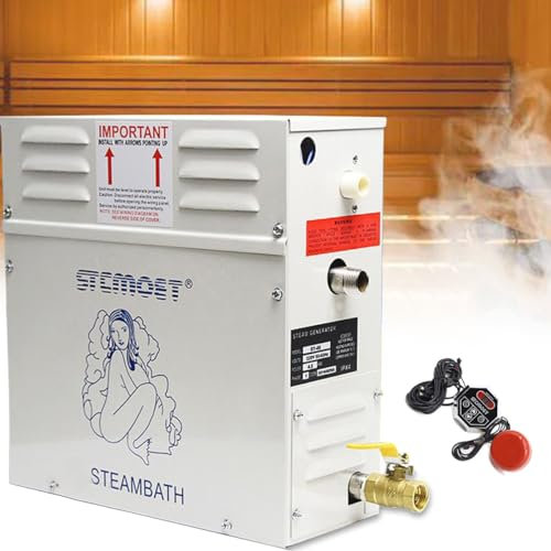 TAHALI Kit de generador de Sauna de Vapor 25-55 ℃ Generador de Vapor para Sala de Vapor de Sauna para baño de Sauna Ducha turca en casa 220 V,8000W