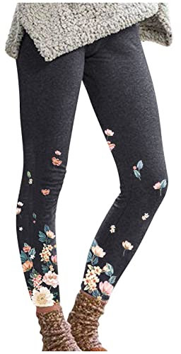 KONG JIMFAN Unterhosen Yogahose Damen Lang Warme Jogginghose Damen Winterhose Hosenanzug Damen Hochzeit Langlaufhose Damen Winter Yogahosen Für Damen Skihosen Für Damen(Grau,L)