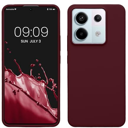 kwmobile Cover per Xiaomi Redmi Note 13 Pro 5G / Poco X6 5G Custodia - Back Case per Smartphone in Silicone TPU - Protezione Gommata - viola bordeaux