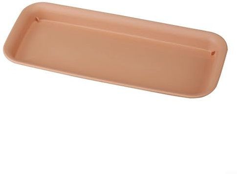Gbtdoface Soucoupe rectangulaire en résine résistante à la pour Pot de Fleurs, Plateau d'égouttement en Plastique pour Jardin (Marron, S)