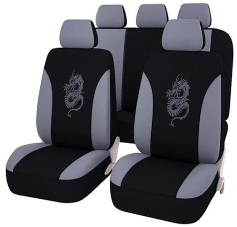 Autositzbezüge Mit Drachen Für Renault Master3 Für Accessoires Golf 4 Musterdetail Für Seat Ateca Accesorios 2021 Seat Protector Protective Covers Interior (Color : Gray)