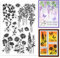 GLOBLELAND Klare Stempel Mit Pflanzen Und Blumensilhouette Ranken Gänseblümchen Schmetterling Silikon Stempelsiegel Transparente Stempel Für DIY Scrapbooking Karten Erstellen von Fotoalben