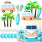 JeVenis Surf Birthday Cake Decoration Surfing Party Decoration Beach Surf Wave Cake Topper Surfboard Swimming Slippers Cake Surf Birthday Party Supplies