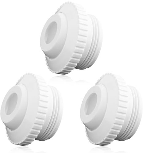 PEUTIER 3 Buses de Jet de Retour de Piscine, Pièces de Rechange pour Piscine et Spa de 3/4 avec Oillet Pivotant Réglable de 1/2 et Buses de Jet de Piscine à Flux Directionnel Raccords de Retour