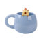 I-TOTAL® - Tazza in Ceramica con animaletto in ceramica sul bordo, tazza per tè o caffè 450 ml (CAPYBARA)