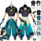 bbganlian Genshin Impact Kinich Cosplay Kostüm Outfit Spielcharakter Uniform Komplettes Set Halloween Karneval Dress Up Anzug mit Perücke Kopfschmuck Ohrringe für Männer Jungen (XXXL)
