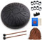 Zungentrommel,Rain Drum,6 Zoll 11 Tone Steel Tongue Drum,Stahlzungentrommel Schlagzeug Anfänger,Hand Pan Drum,Steel Pan Töne Schlaginstrument,Regentrommel,Handpan mit Schlägel,Percussion Instrumente