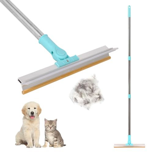 Polegas Pet Hair Remover Carpet, Carpet Scraper Tool with Adjustable Long Handle, Carpet Rake for Mats,Car,Furniture,Stairs