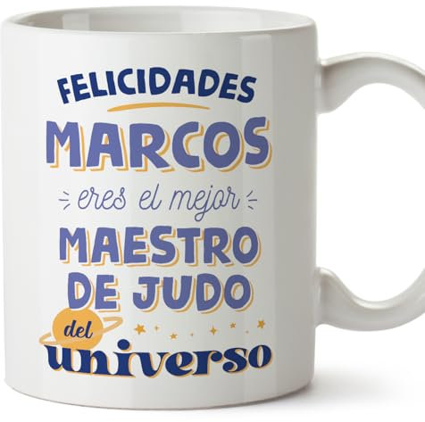 MUGFFINS Tazas Personalizadas para MAESTRO DE JUDO hombre - En Español - Mejor del universo - 11 oz / 330 ml - Regalo Personalizable original y divertido
