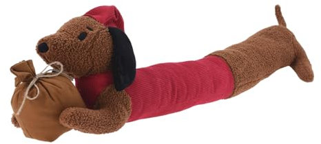 Mojawo Boudin de porte en forme de teckel - Décoration de Noël - Longueur : 80 cm - Couleur : marron