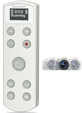 Hanpusen Rechargeable Camera Remote Control for Sony - Wireless Shutter Release with OLED Screen compatiable with ZV-1F,ZV-1II,ZV-1,ZV-E10II,ZV-E10,A6100,A6400,A6600,FX30,FX3;Replace Sony RMT-P1BT