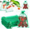 Ouligay 50pcs Fruit Protection Bags, 5.91x3.94in Green Fruit Bags for Trees & Vegetables, Mesh Produce with Drawstring for Pest Barrier