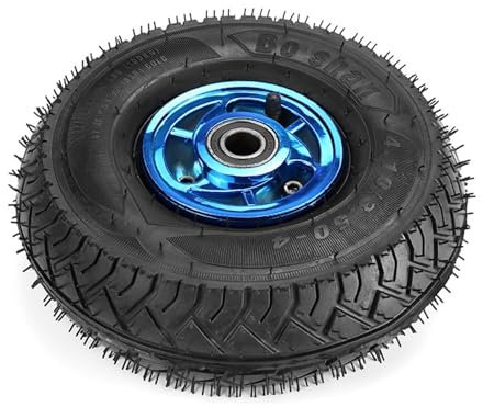 1 Packung 10 Zoll Lenkrolle Gummi 3,50-4 Kunststoff Stahl aufblasbares Rad Tiger Driver Car Valley