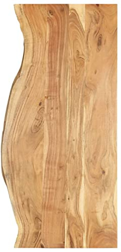 Gecheer Waschtischplatte Badezimmer Waschtisch Waschtischkonsole Platte Holzplatte für Aufsatzbecken Badmöbel Massivholz Akazie 140x52x2,5 cm