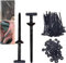 100 Hebillas Universales de Nailon para Bridas de Cables, Soporte de Nailon Autoblocante Resistente, Clips de Retención para Parachoques, Remaches de Plástico para Reparaciones de Automóviles