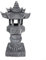 Farol de jardín de pagoda con energía solar al aire libre decorativo con aspecto de piedra de resina estatua luz japonesa estilo zen impermeable lámpara de camino