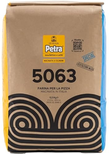 12,5kg Petra 5063 Farina di Grano Tenero Tipo 0 W 260-280 per Pizza Napoletana e Teglia | Alta Idratazione 70%