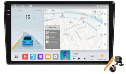 M6 pro1,YLOXFW Android 15.0 Navi 2 DIN Stereo Ersatz für Edge 2007-2010 Autoradio Sat GPS Navigation 10 Zoll Cartablet DVD Multimedia Player FM BT Receiver mit Android Auto Carplay