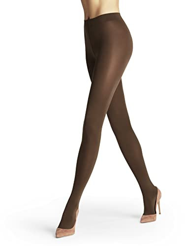 FALKE Damen Strumpfhose Seidenglatt 80 DEN W TI blickdicht einfarbig 1 Stück, Braun (Coffee 5309), S