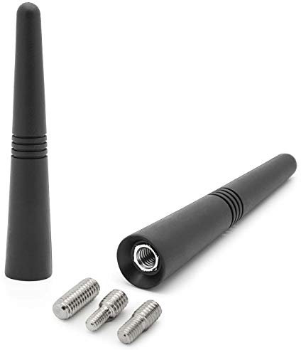 KFZ PKW Auto 9cm Gummi Dach Kurz Stab Antenne Gewinde Adapter M4 M5 M6 Radio