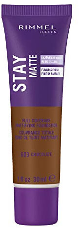 Rimmel Stay Matte Foundation, Schokoladenbraun, 4,5 ml