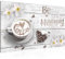Runa Art Cuadro Moderno Café Cocina - 100% Made In Germany - Sé Feliz Blanco Sala 020614c