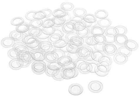 sourcing map Rondelle Nylon Plat Joint Étanchéité M8 13mm OD 8mm ID 0.8mm Épaisseur pour Robinet Tuyau Eau Transparent Paquet de 100