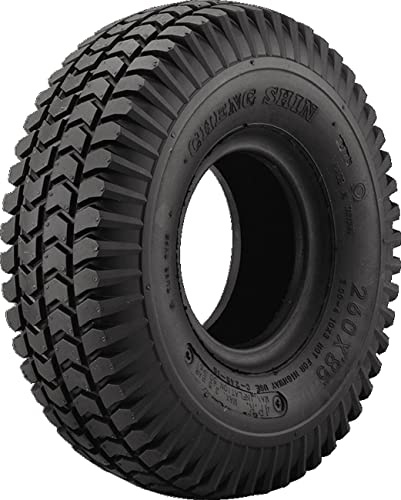 CST C-248 Sack- und Schubkarrenreifen, 3.00-4 (260x85), Rillenprofil, inkl. Schlauch, Ventil DIN7777, Ersatzreifen für Schubkarre, Traglast 109 kg