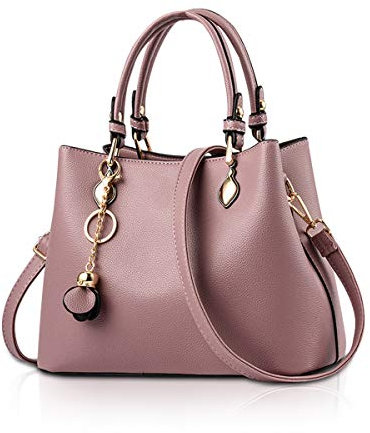 NICOLE & DORIS Sac à Main pour Femme Bandoulière Sac Portés Main Tendance Sac Fourre-Tout Doux Cuir PU Sacoche Femme Elegant Sac Crossbody pour Travail Shopping Rose
