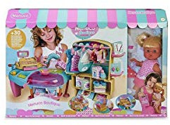 Nenuco - Boutique, Tienda de Moda para bebés con 30 Accesorios y Ropa para Cambiar el muñeco, una Caja registradora de Juguete con Sonido y luz, Dinero y Sonidos para Jugar Famosa (700015835)