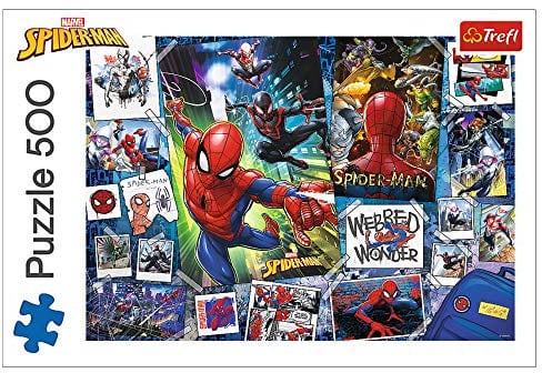 Trefl, Puzzle, Poster mit Superhelden, Marvel Spiderman, 500 Teile, Premium Quality, für Erwachsene und Kinder ab 10 Jahren