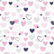 100x160cm Herz Herzen 100% Baumwolle Baumwollstoff Kinder Meterware Handwerken Nähen Stoff (Herz Rosa Pink Blau, 100x160cm (11,99€/m))