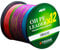 LPATTERN Angelschnur- 500M 12-Fach PE Angeln Geflochtene Schnüre, 500M-Bunt, 1.0#/0.16mm/15.0kg