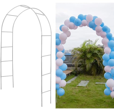 Mr. Ton Arche de Mariage, Arche de Jardin, pergola pour intérieur et extérieur, pelouse, Jardin, diverses Plantes grimpantes, 240 cm de Haut x 140 cm de Large