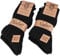 BRUBAKER 4 Paar Alpaka Socken mit Alpakawolle - Wintersocken Set für Damen und Herren - Schwarz - Größe 47-50