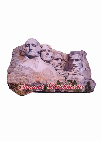 Kühlschrankmagnet mit 3D-Mount Rushmore National Memorial South Dakota USA Amerika Souvenir Geschenk Holz Handwerk