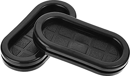 sourcing map 4 Stk. Gummitülle Oval Doppelseitige Befestigung Größe 45x20 mm für Drahtschutz