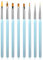 KINGMAS 8 Stück Gel Pinsel für Nägel, Acryl Nagel Pinsel, UV-Gel Nail Art Pinsel, Nagel Kunst Malerei Zeichnung Pinsel Nailart Nagelzubehör Nageldesign Modellage Pediküre Maniküre