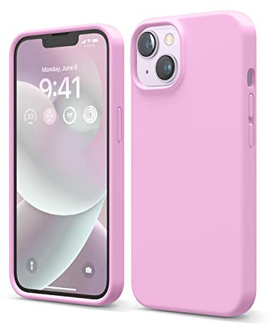 elago Cover Silicone Liquido Custodia Compatibile con iPhone 14 Case (6.1), Silicone Premium, Protezione Completa - Cover Antiurto a 3 Strati, Custodia in Morbida Microfibra Antigraffio (Fucsia)