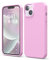 elago Coque Silicone Liquide Compatible avec iPhone 14 Étui (6.1”), Coque Silicone Premium, Housse Protection Complète - Case Antichoc à 4 Structure, Microfibre Douce Empêche Rayures (Rose Vif)
