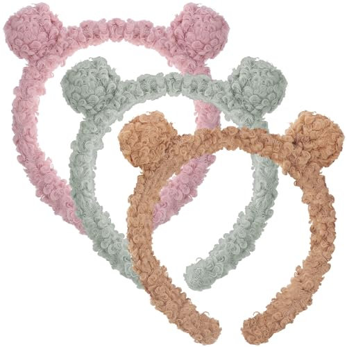 Gadpiparty 3 StüCk Imitationswolle Haarreifen Mit BäRenohren, Niedliche Kopfbedeckung FüR MäDchen, Perfekt FüR Partys Und KostüMe, Ideal FüR Kinder
