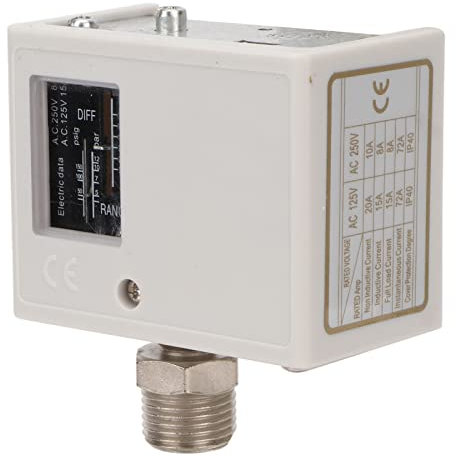 Trockner-Druckschalter, 20 Kg ABS-Messing-Druckschalter-Kit mit Kupferkern AC125V AC250V für den Industriellen Einsatz (G1/4-Schnittstelle)