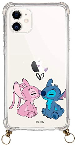 Official Lilo & Stitch iPhone 11 Case Kiss Transparent Pendant to Protect Your Mobile Phone. Choose the Case Type You Like Best with Official Disney License
